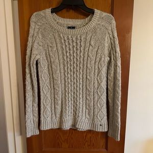American Eagle Sparkly Cable Knit Sweater